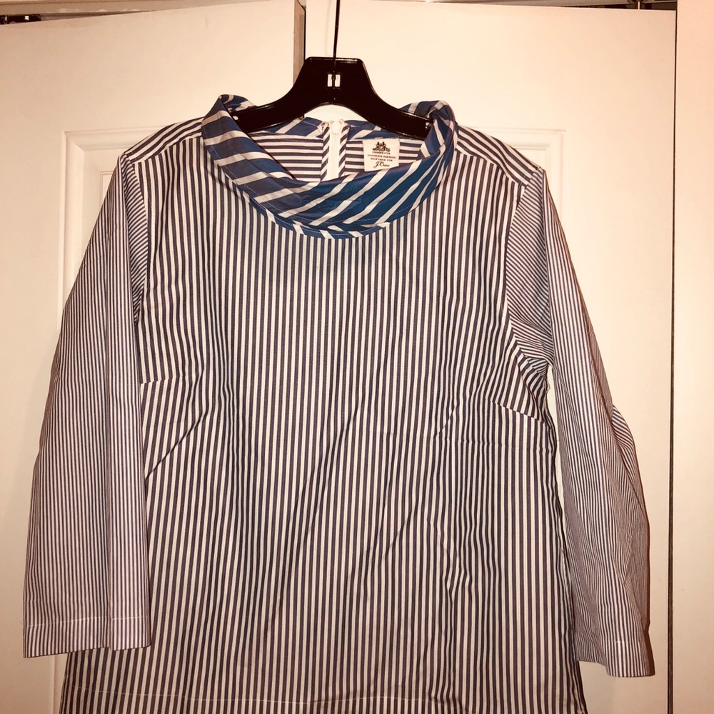 J. Crew Collection funnel neck shirt. NWOT. Size 8